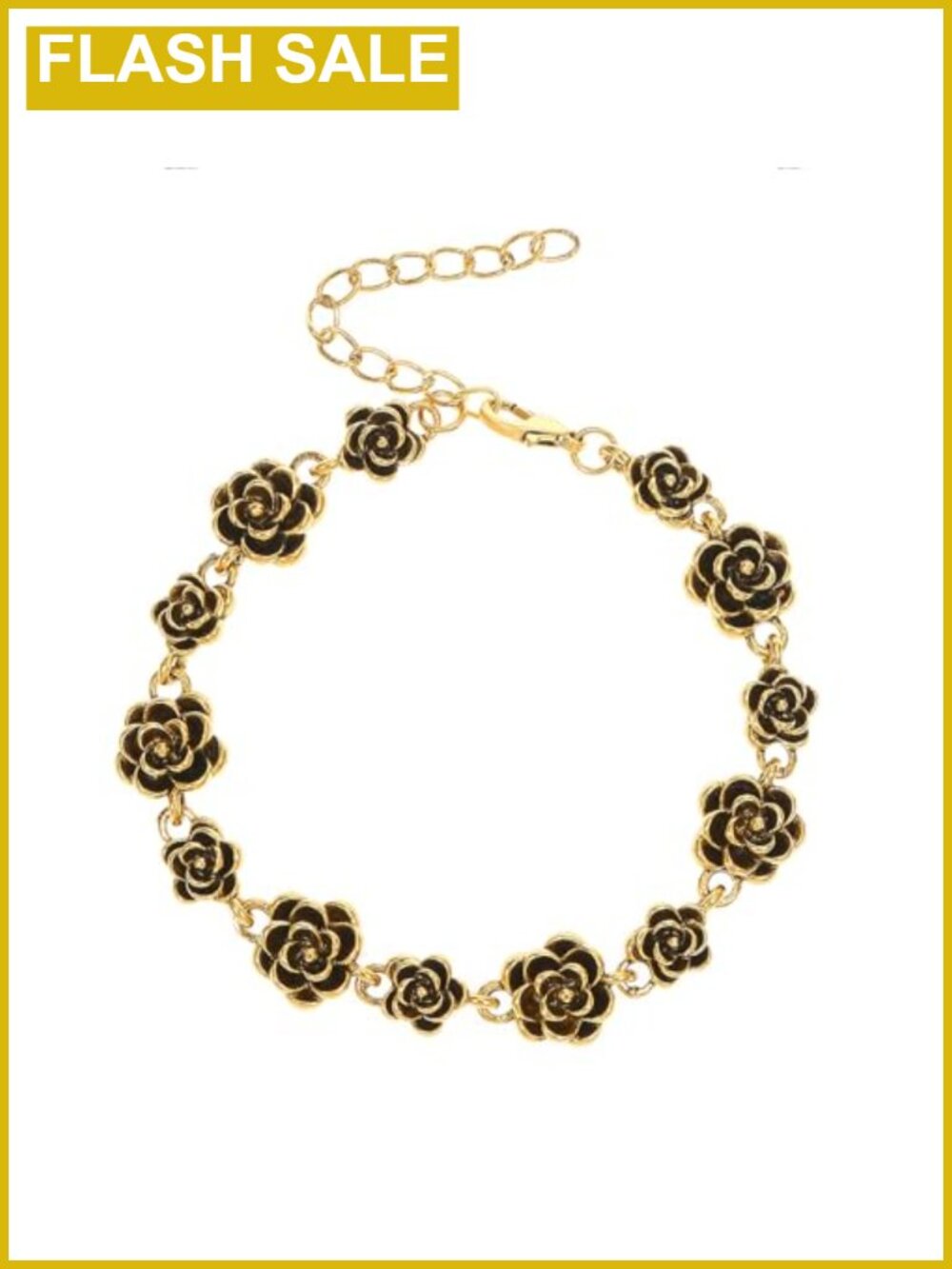 Gold Rose Flower Bracelet for Women Dainty Vintage Floral Jewelry Gift
